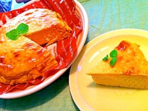 優しい甘味で…とうもろこしのベイクドチーズケーキ